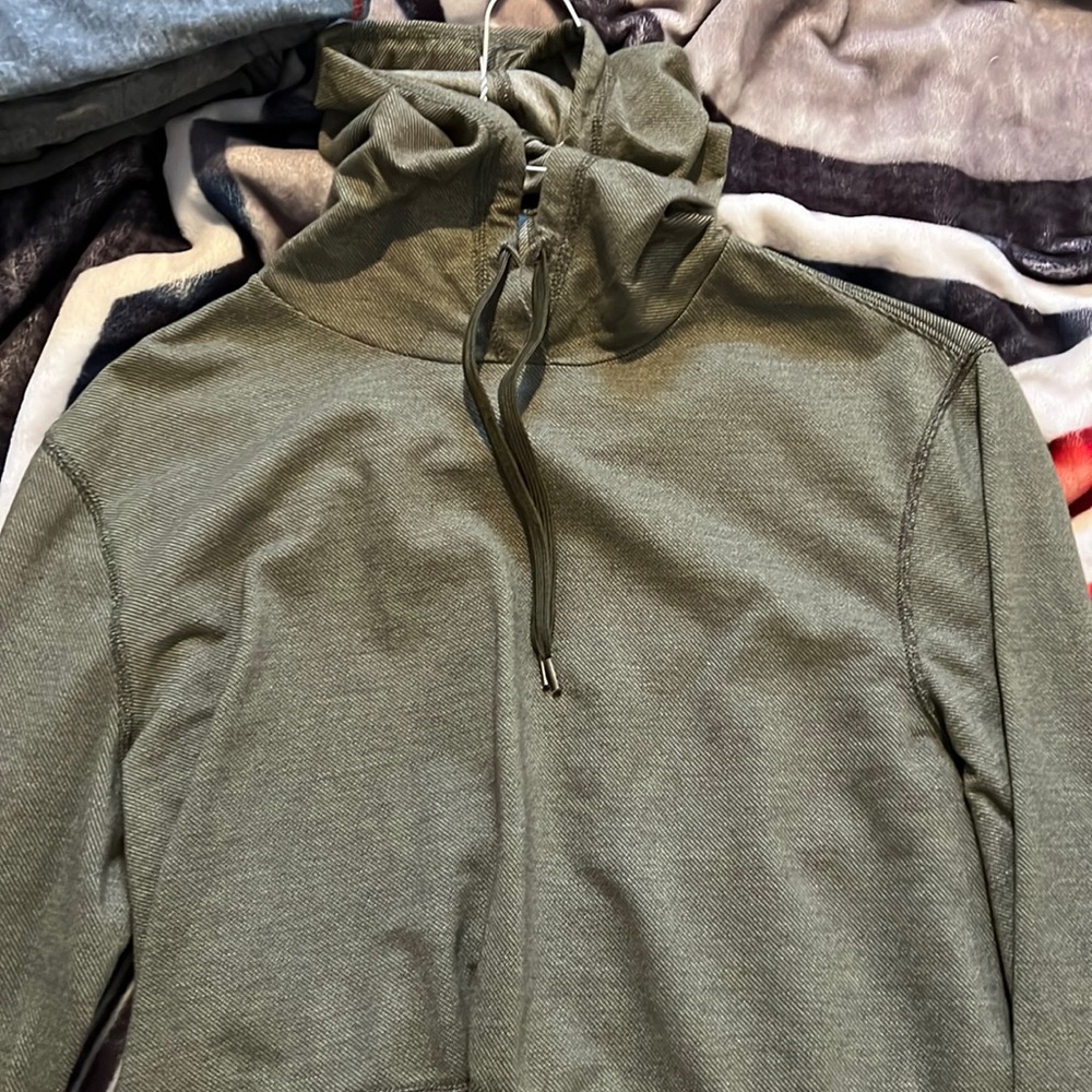 Green hoodie